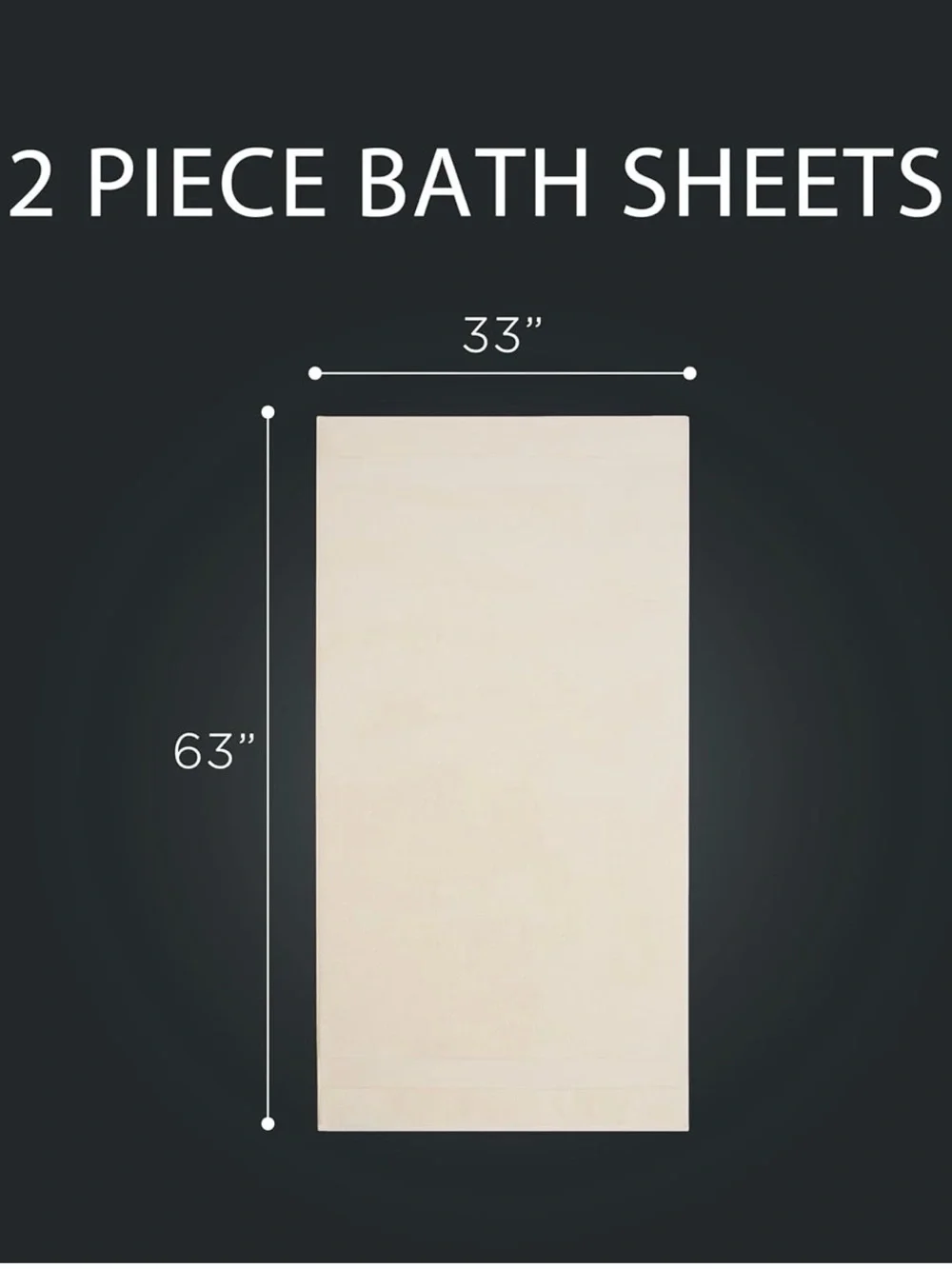NIP - French Connection set of two 100% Turkish Cotton Bath Sheet 33”x63”